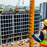 건설안전관리와 관련된 최신 기술 - Construction Site Monitoring**

"A bustling construction site in Moscow during the day, featuring a ...