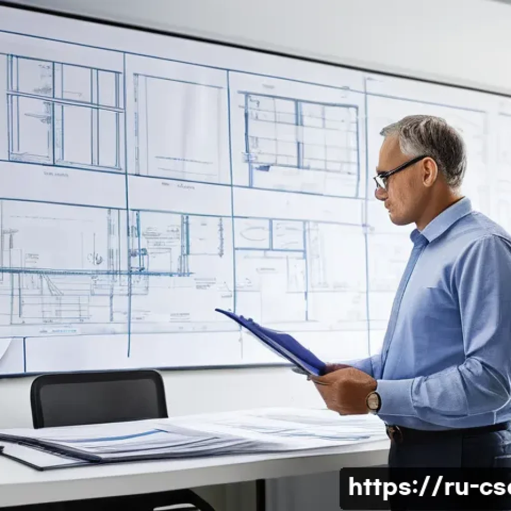 건설안전 관리자의 주요 업무 - **Prompt:** A highly detailed image of a male safety engineer, approximately 45-55 years old, with a...