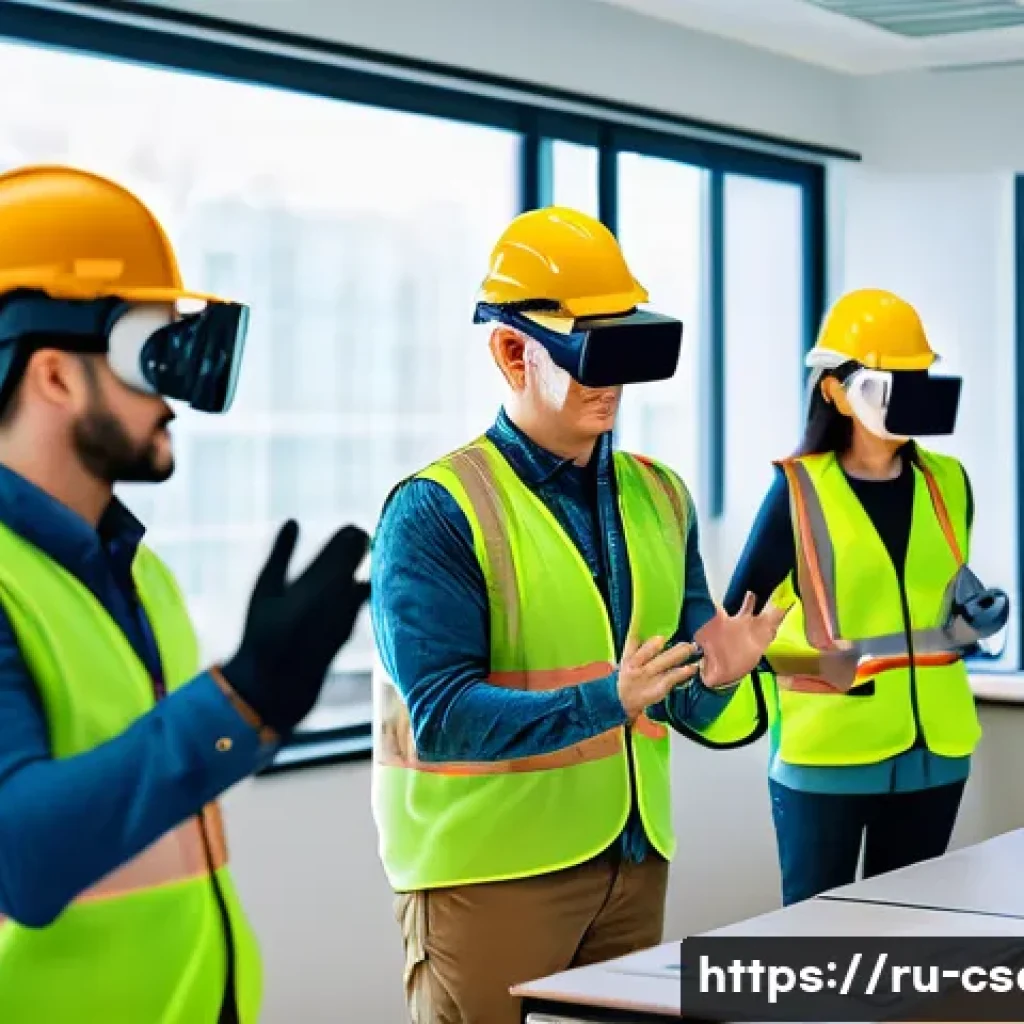 건설안전 실무자를 위한 심화 과정 추천 - A modern construction safety training session in a bright, spacious classroom with diverse adult pro...