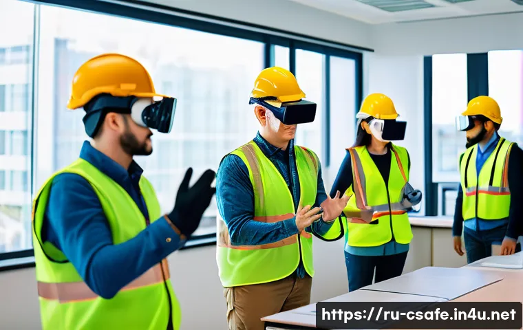 건설안전 실무자를 위한 심화 과정 추천 - A modern construction safety training session in a bright, spacious classroom with diverse adult pro...
