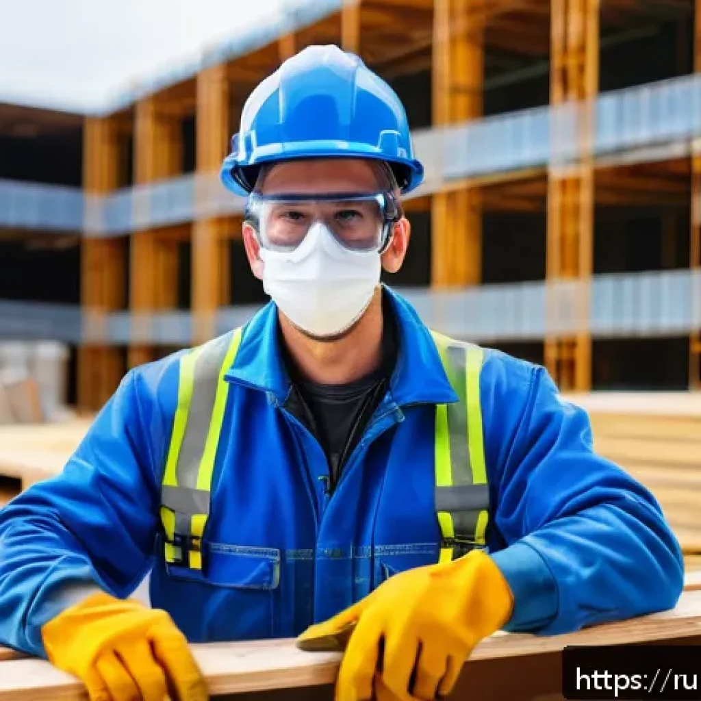 건설안전기사 실기에서 필요한 장비 준비 - A construction worker wearing full personal protective equipment including a properly fitted safety ...