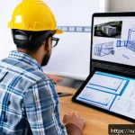 Home 19 건설안전기사 시험 대비 온라인 자료 찾기 - A modern online learning environment focused on construction safety, featuring a diverse group of ad...