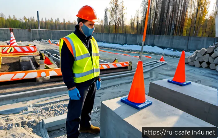 Home 17 건설안전기사 실기 시험을 위한 현장 경험 쌓기 - Photorealistic Russian construction site safety training, a young adult trainee in clean high-visibi...